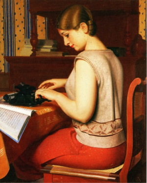 Un merveilleux tableau "la Secrétaire" de Jean Despujols entre dans les collections du Musées des beaux-arts de Libourne