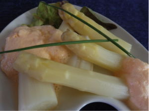 #15 : tester la recette d'asperges blanches et émulsion de pamplemousse rose du chef*** Guy Martin